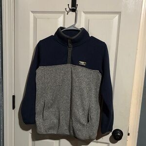 L.L. Bean Kids Blue and Gray Fleece Jacket 14-16